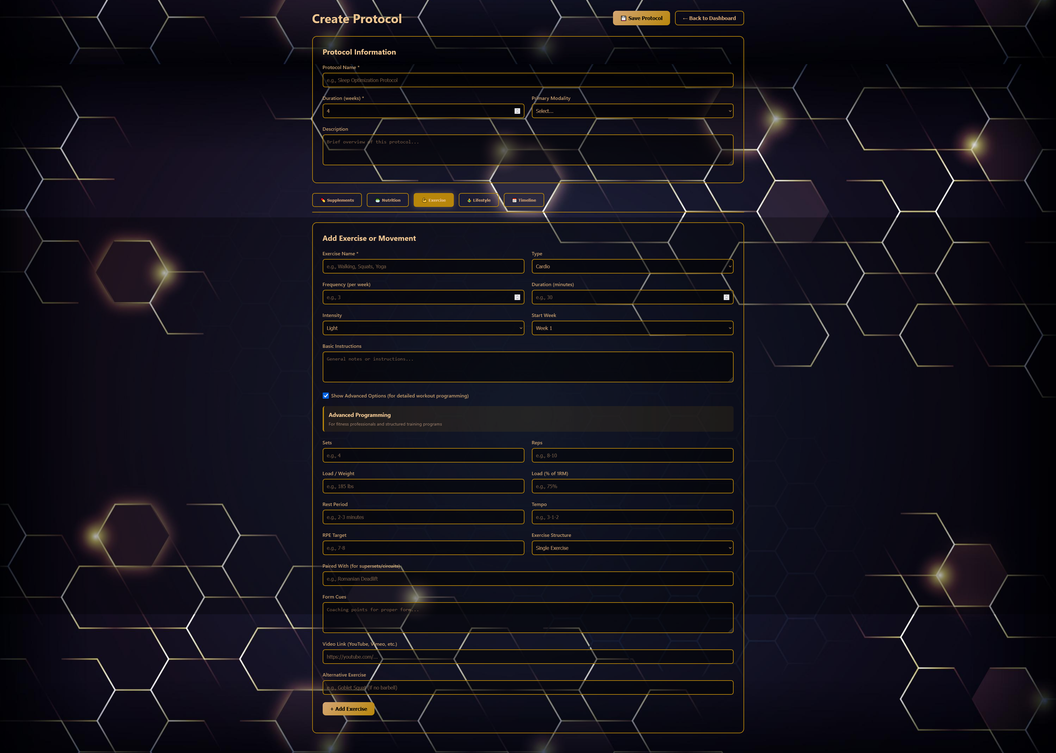 Advanced Exercise Programming